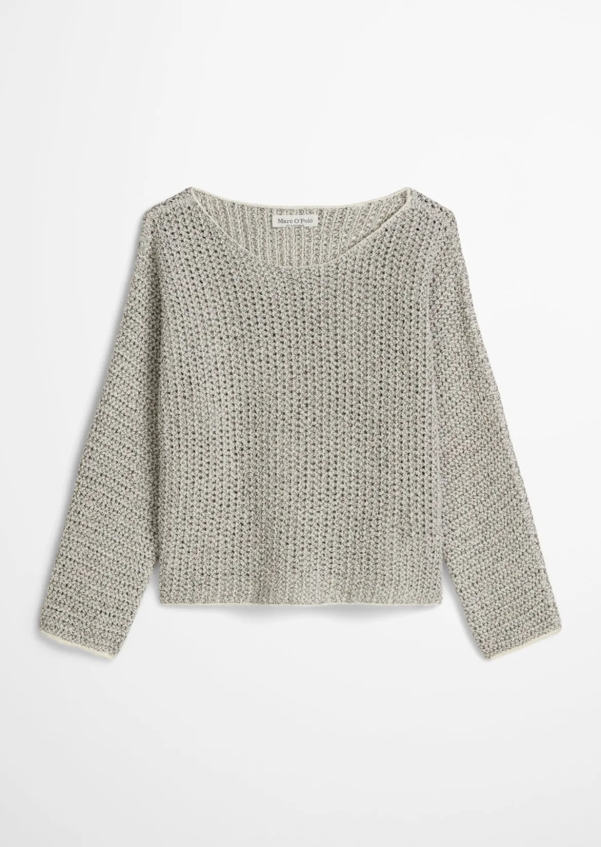 Ajour-Pullover loose aus Bio-Baumwolle-Mix