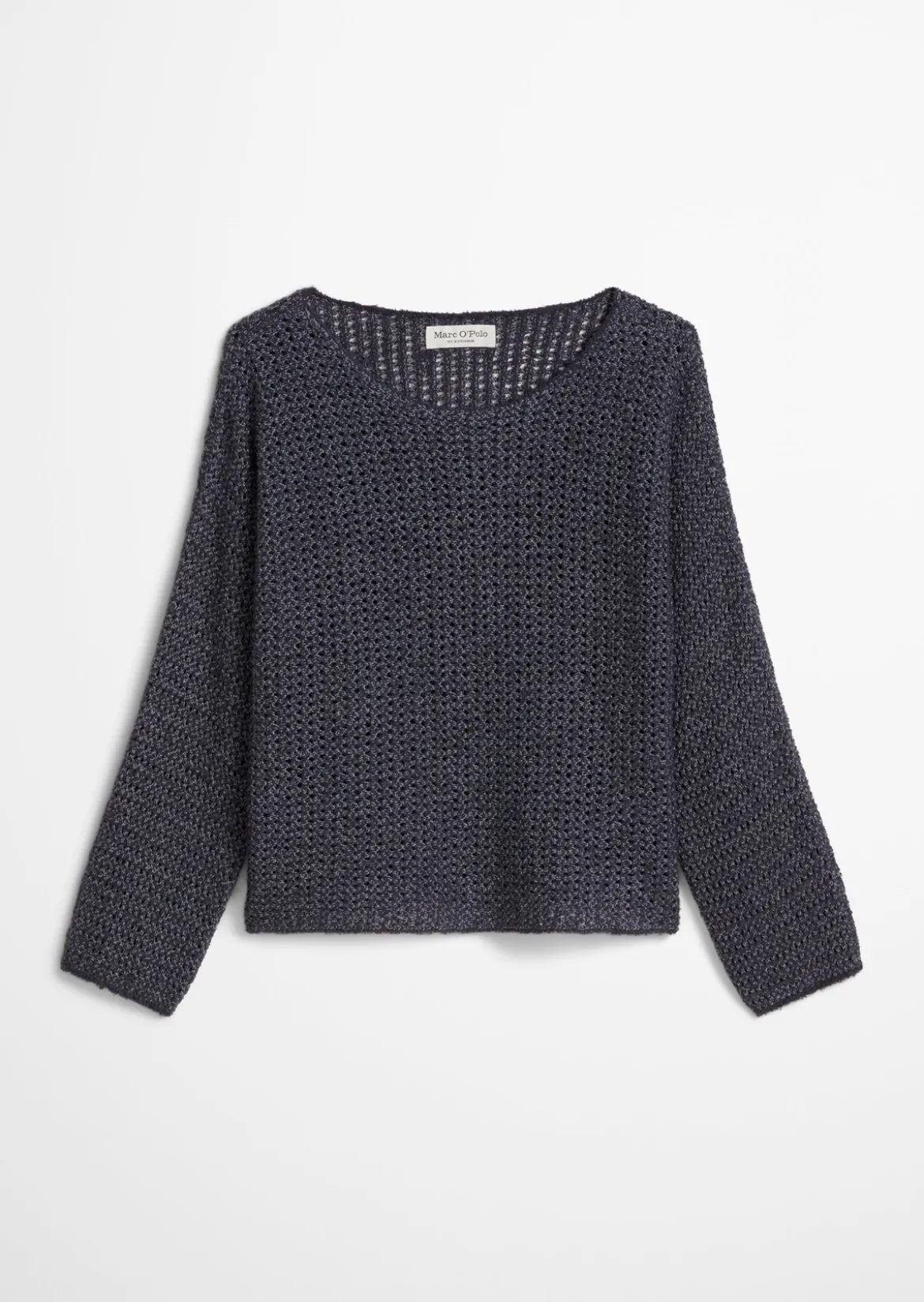 Ajour-Pullover loose aus Bio-Baumwolle-Mix