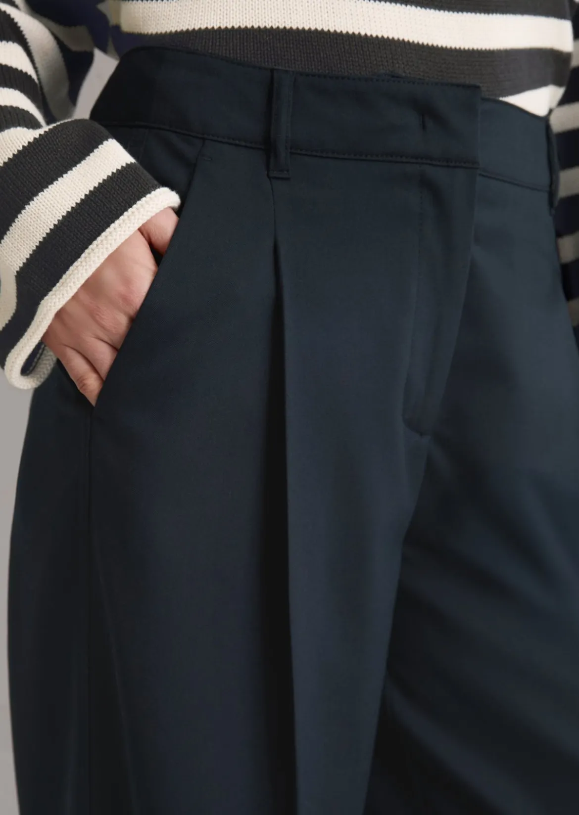 Anzughose wide leg aus Wolle-Mix