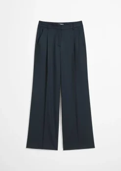 Anzughose wide leg aus Wolle-Mix