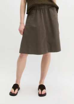 Ausgestellter Rock aus Organic Cotton-Lyocell-Leinen-Mix