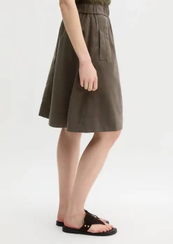 Ausgestellter Rock aus Organic Cotton-Lyocell-Leinen-Mix