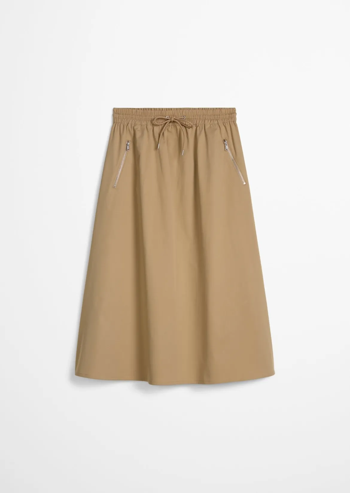 Ausgestellter Rock aus Organic-Cotton-Mix-Stretch