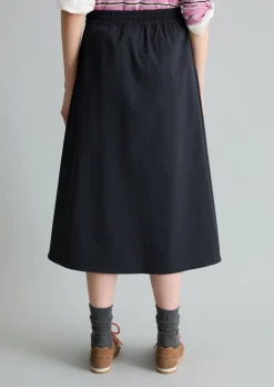 Ausgestellter Rock aus Organic-Cotton-Mix-Stretch