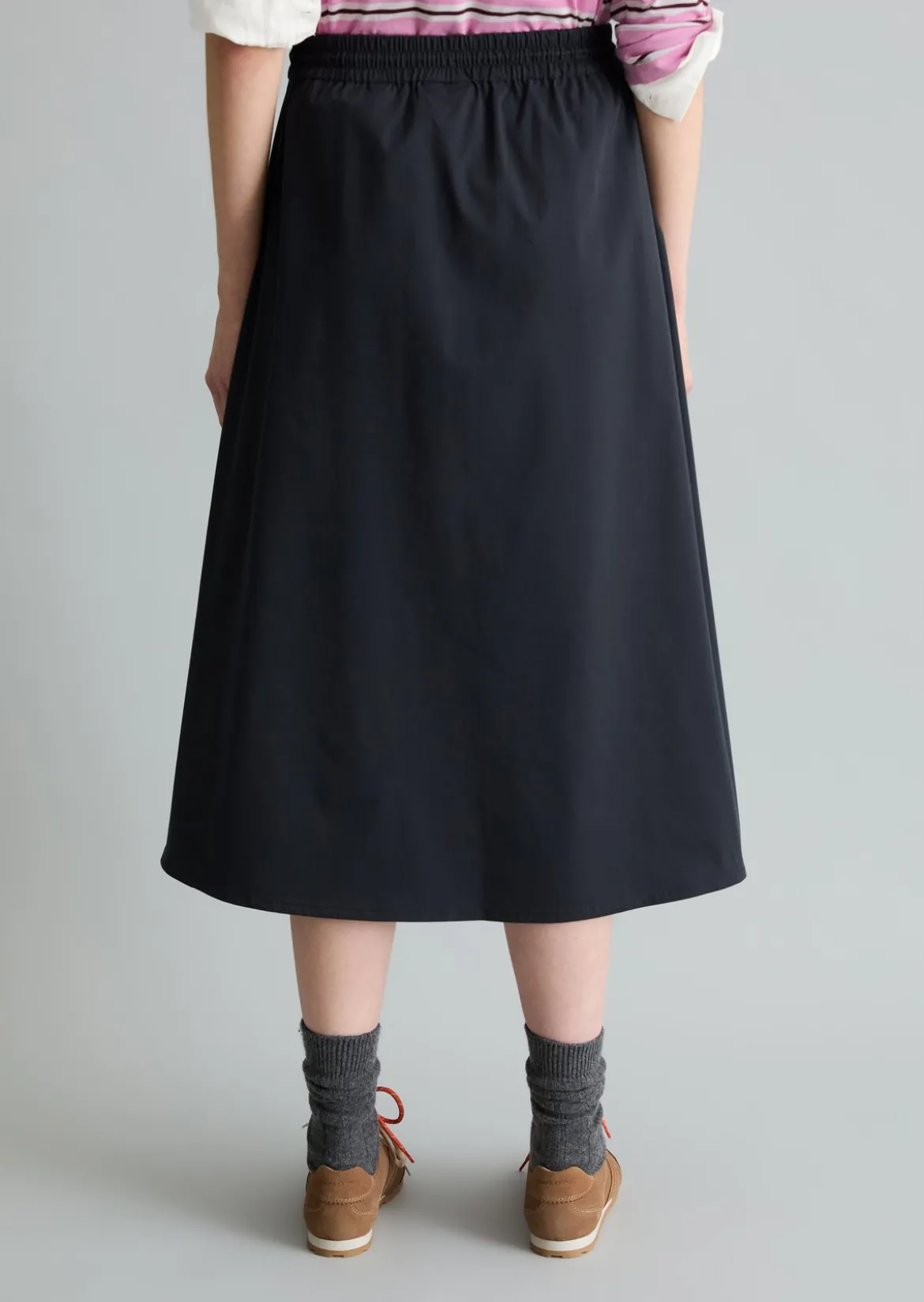Ausgestellter Rock aus Organic-Cotton-Mix-Stretch