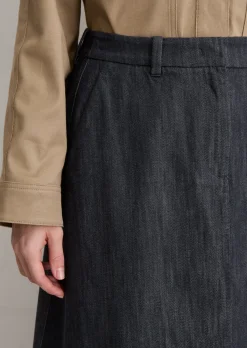Ausgestellter Rock aus Organic Cotton Stretch