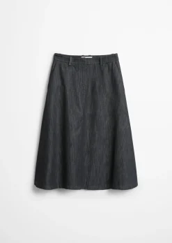 Ausgestellter Rock aus Organic Cotton Stretch