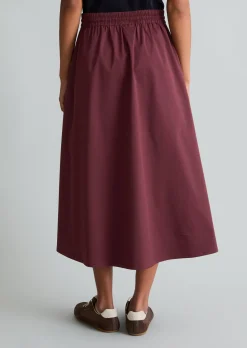 Ausgestellter Rock aus Organic-Cotton-Mix-Stretch