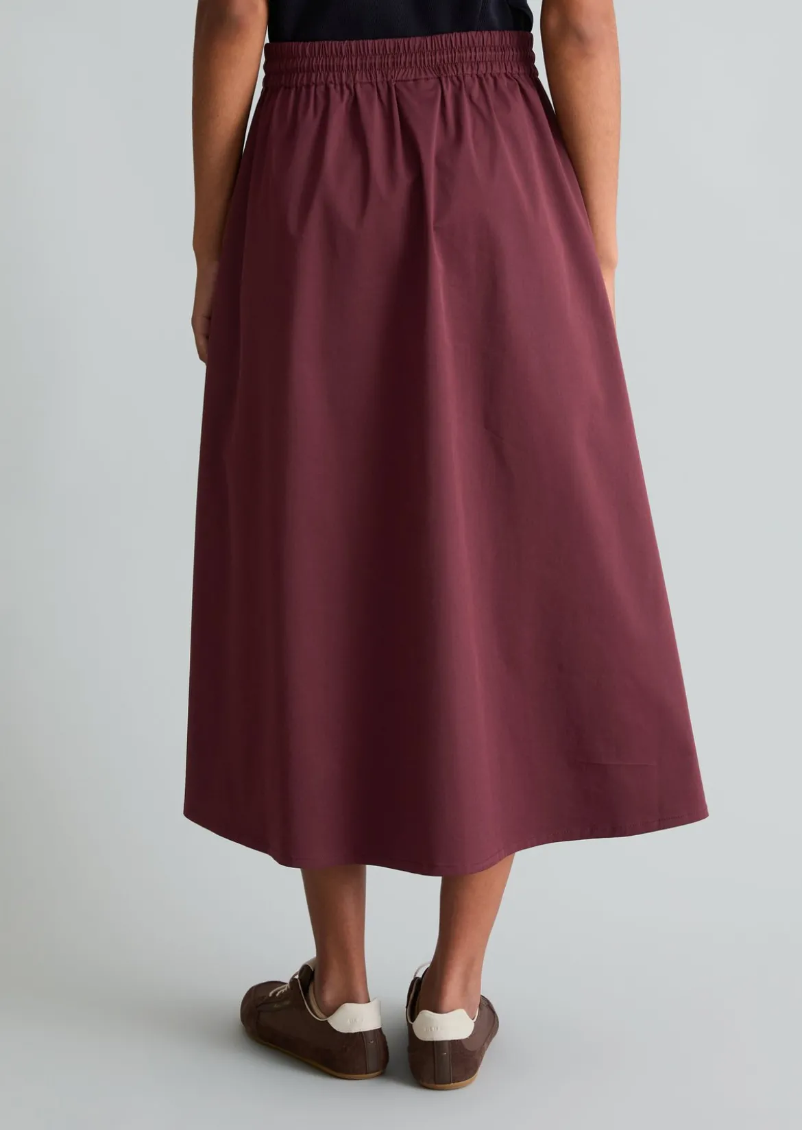 Ausgestellter Rock aus Organic-Cotton-Mix-Stretch