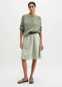 Ausgestellter Rock aus Organic Cotton-Lyocell-Leinen-Mix