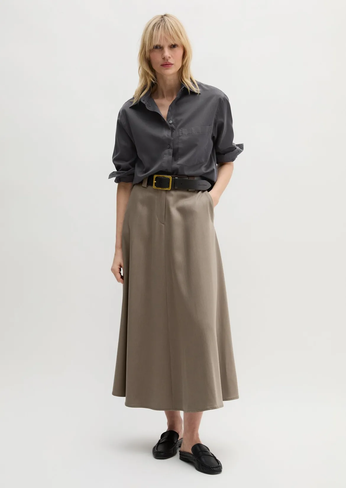Ausgestellter Rock aus Premium TENCEL™ Lyocell