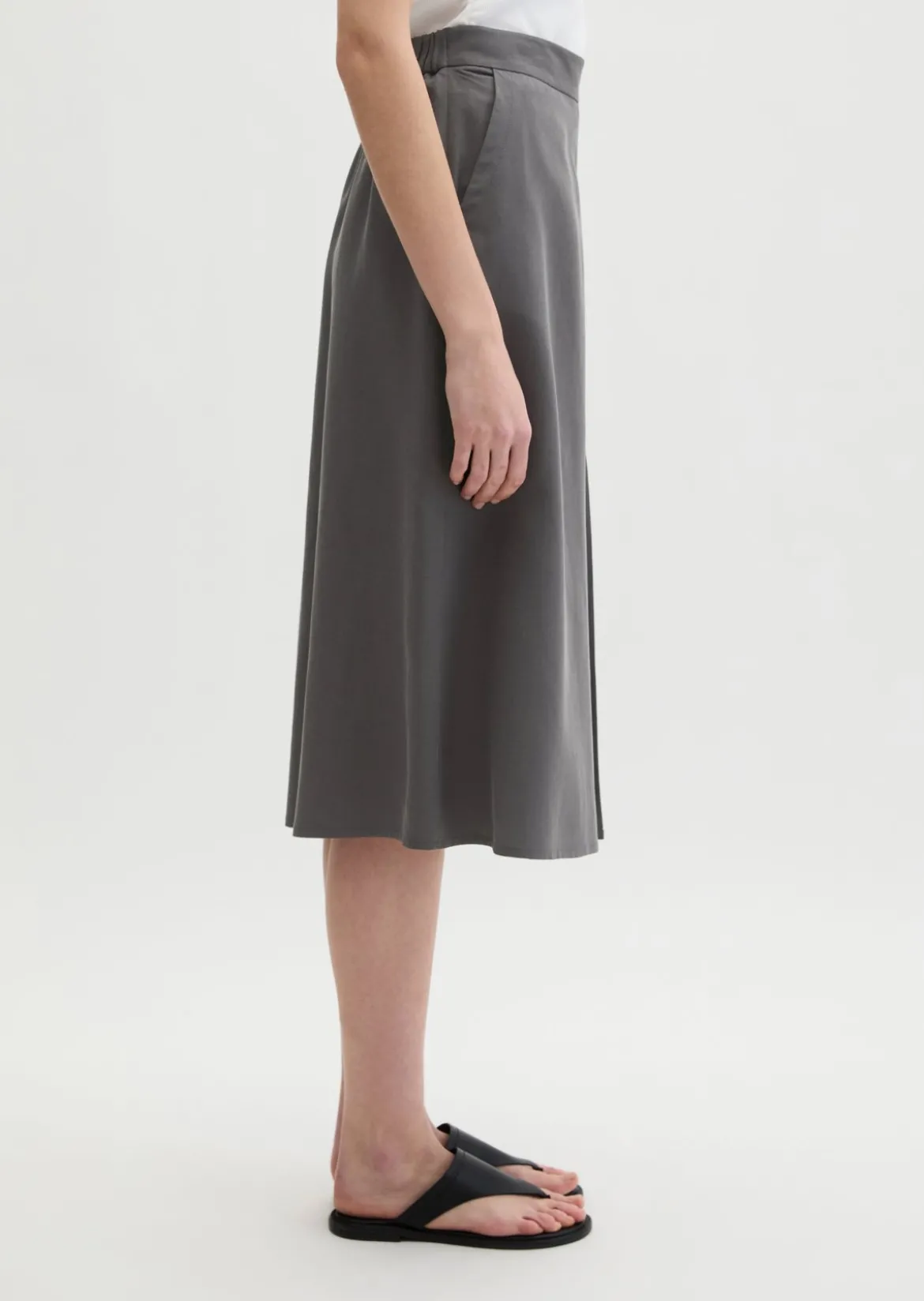 Ausgestellter Rock aus TENCEL™ Lyocell