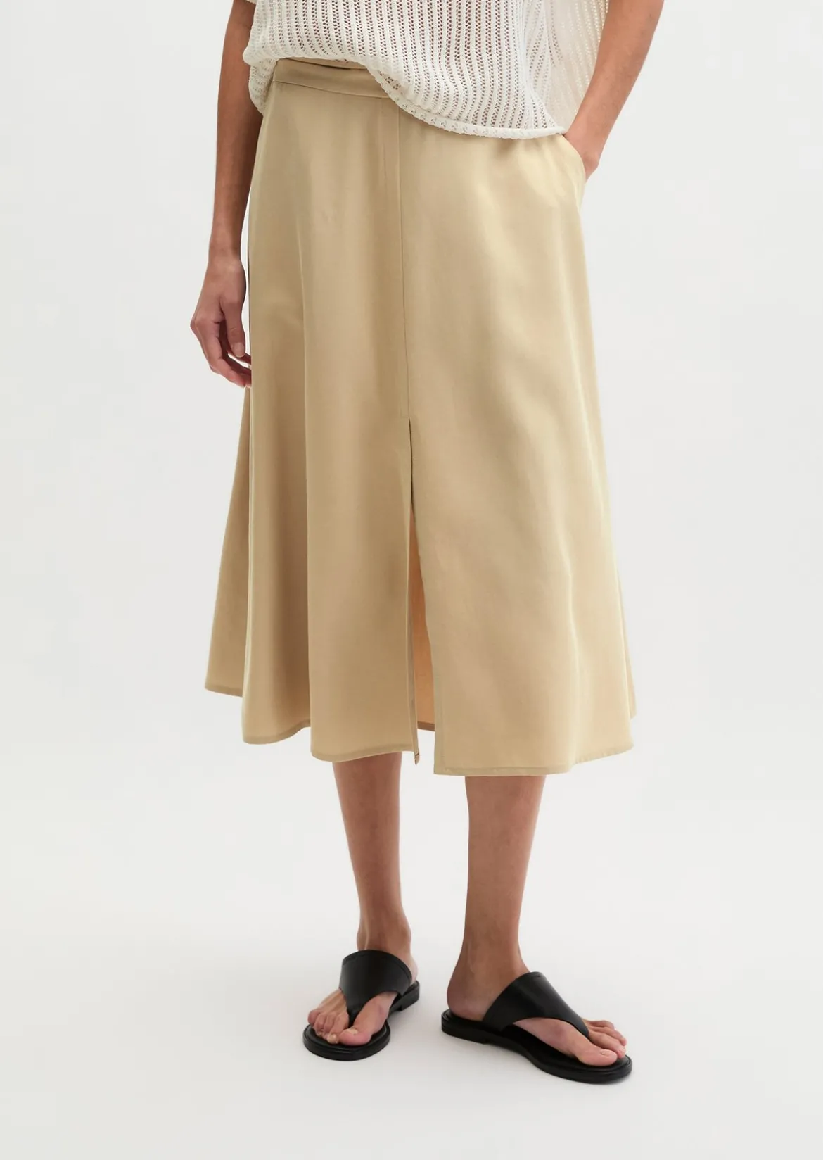 Ausgestellter Rock aus TENCEL™ Lyocell