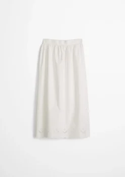 Ausgestellter Spitzenrock mit Broderie Anglaise