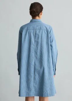 Ausgestelltes Streifenkleid aus Organic Cotton-Lyocell-Mix