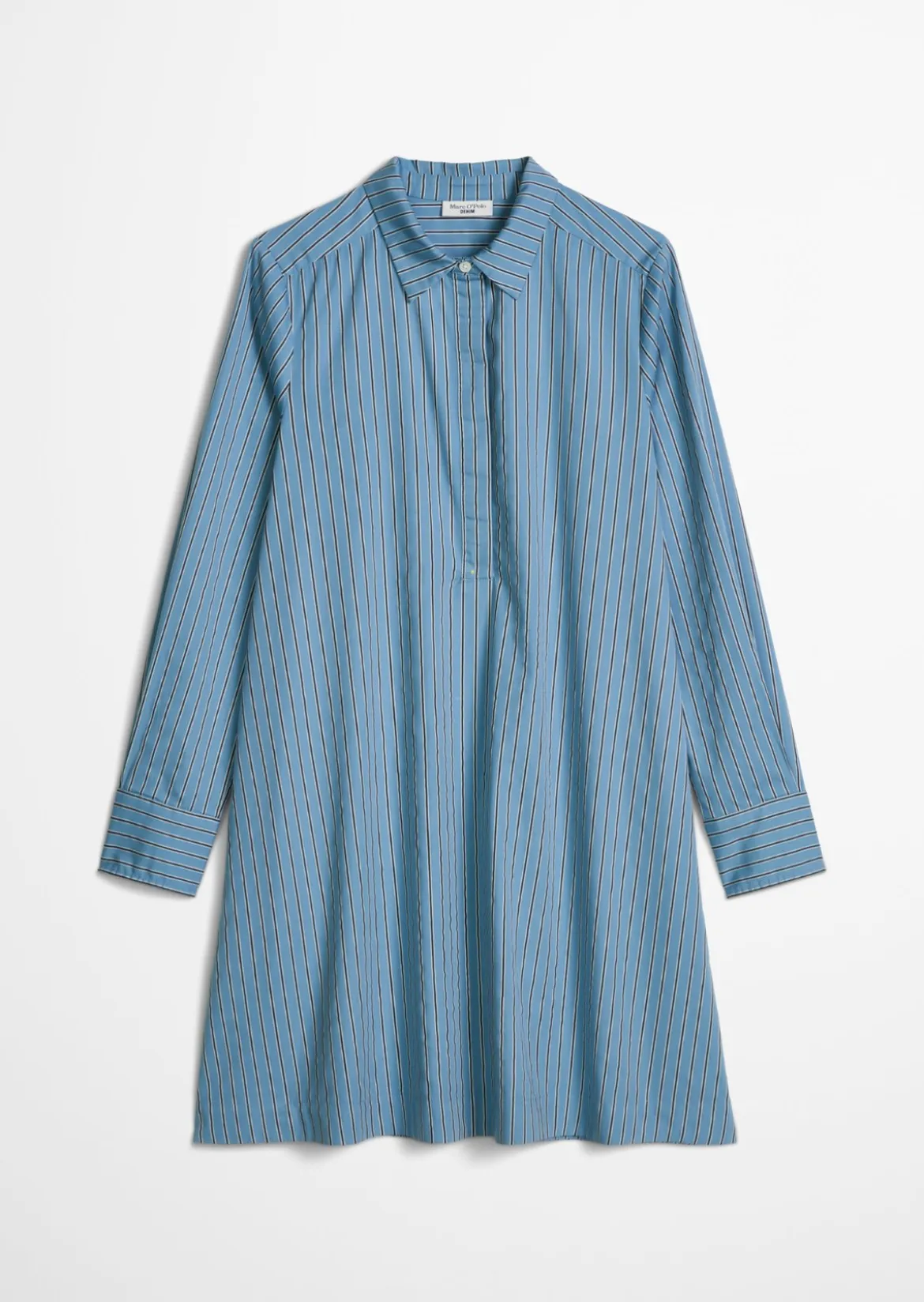 Ausgestelltes Streifenkleid aus Organic Cotton-Lyocell-Mix