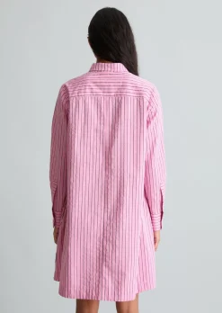 Ausgestelltes Streifenkleid aus Organic Cotton-Lyocell-Mix