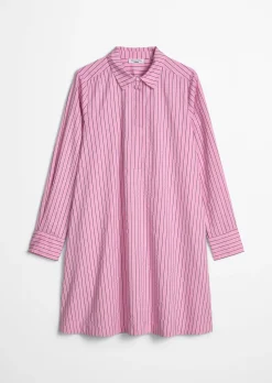 Ausgestelltes Streifenkleid aus Organic Cotton-Lyocell-Mix