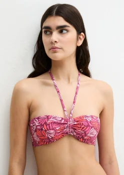 Bandeau-Bikini-Top aus recyceltem Material