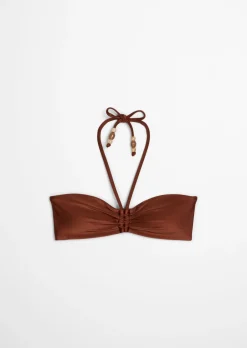 Bandeau-Bikini-Top mit Beads-Details