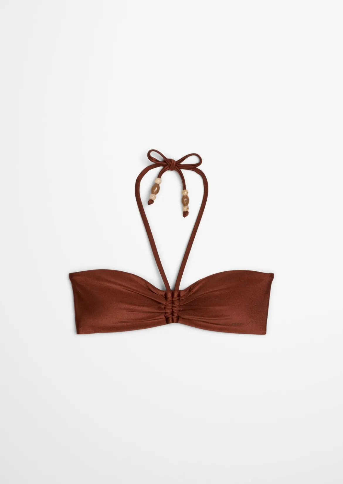 Bandeau-Bikini-Top mit Beads-Details