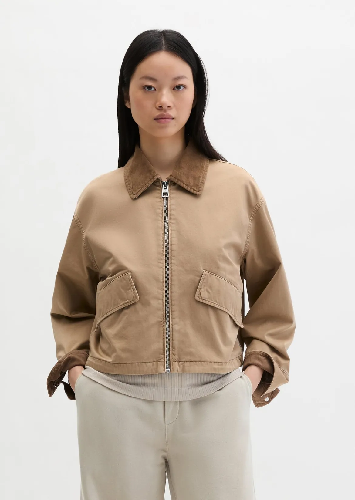 Barnjacket regular garment-dyed aus Organic Cotton-Twill