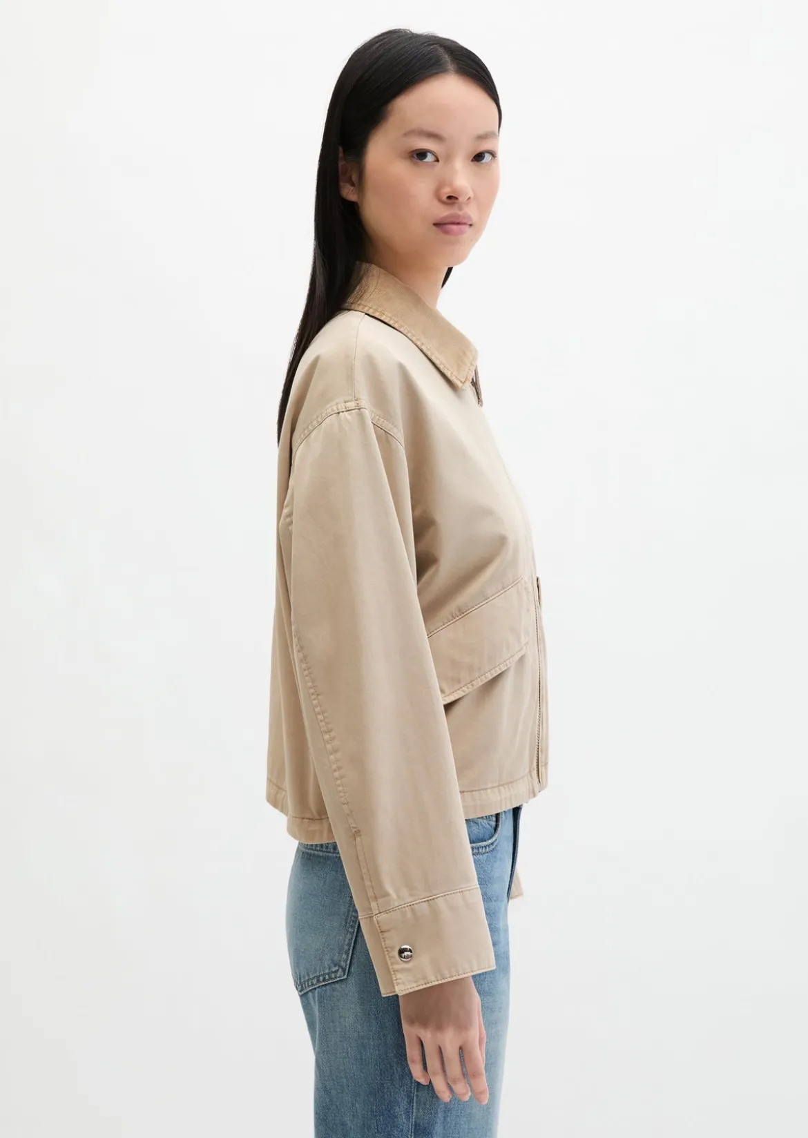 Barnjacket regular garment-dyed aus Organic Cotton-Twill