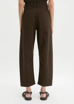 Barrel Pants aus Baumwoll-Twill-Stretch