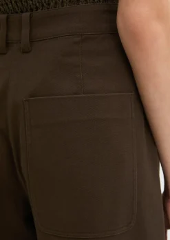 Barrel Pants aus Baumwoll-Twill-Stretch