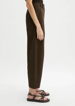 Barrel Pants aus Baumwoll-Twill-Stretch