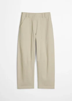 Barrel Pants aus Baumwoll-Twill-Stretch