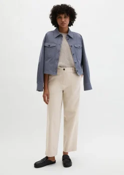 Barrel Pants aus Brushed Cotton Twill