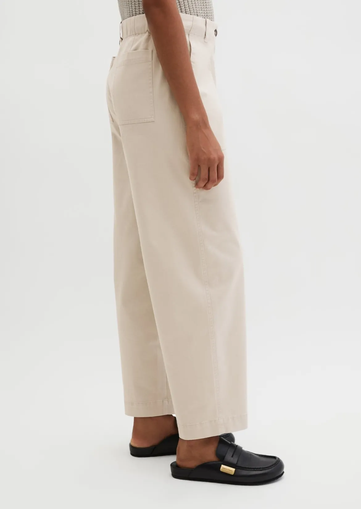 Barrel Pants aus Brushed Cotton Twill