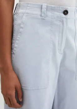 Barrel Pants aus Brushed Cotton Twill