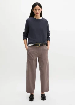 Barrel Pants aus Brushed Cotton Twill