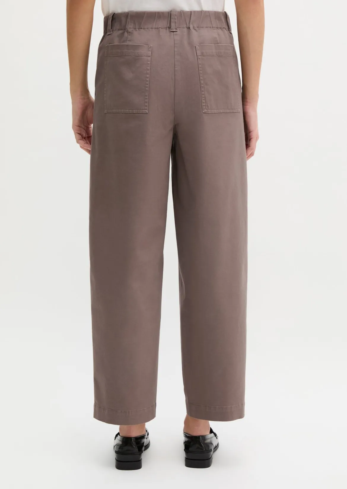 Barrel Pants aus Brushed Cotton Twill