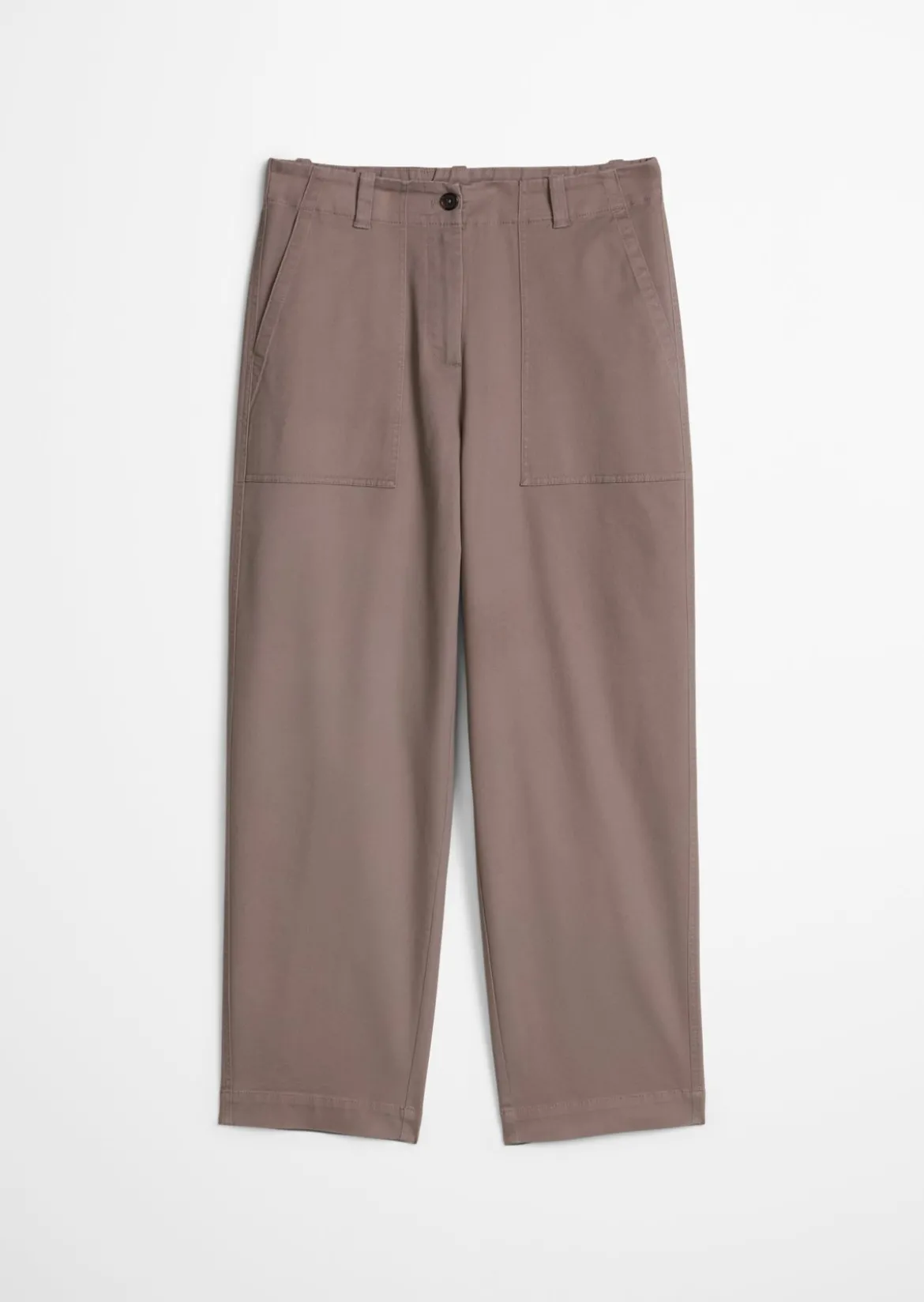 Barrel Pants aus Brushed Cotton Twill