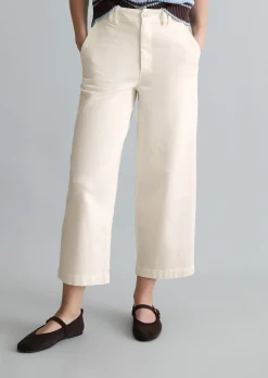 Barrel Pants cropped aus Organic-Cotton-Lyocell-Stretch