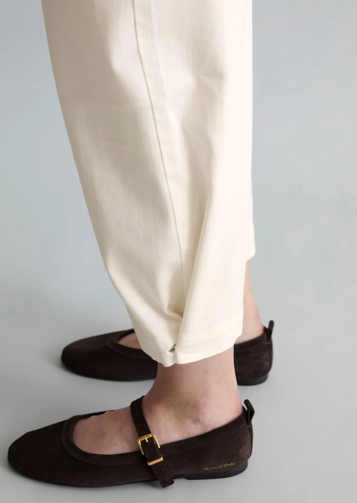 Barrel Pants cropped aus Organic-Cotton-Lyocell-Stretch