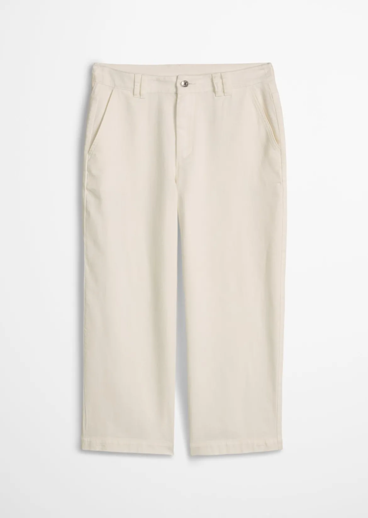 Barrel Pants cropped aus Organic-Cotton-Lyocell-Stretch