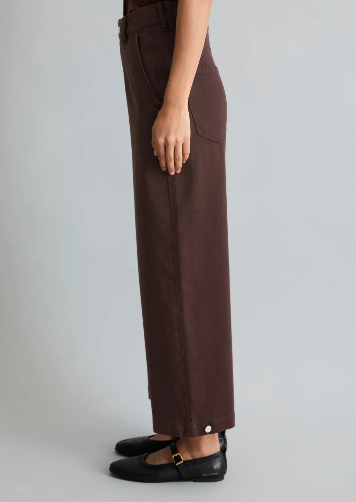 Barrel Pants cropped aus Organic-Cotton-Lyocell-Stretch