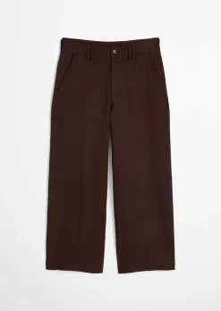 Barrel Pants cropped aus Organic-Cotton-Lyocell-Stretch