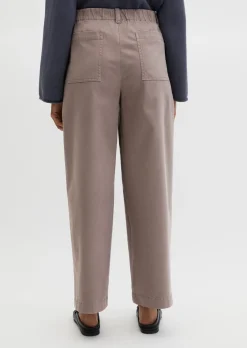 Barrel Pants fitted aus Brushed Cotton Twill