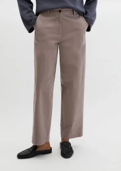 Barrel Pants fitted aus Brushed Cotton Twill