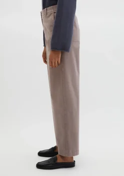 Barrel Pants fitted aus Brushed Cotton Twill