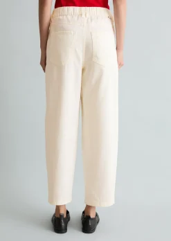 Barrel-Pants cropped aus Organic-Cotton-Lyocell-Twill