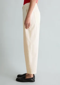 Barrel-Pants cropped aus Organic-Cotton-Lyocell-Twill