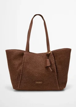 Bast-Shopper large mit edlen Echtleder-Details