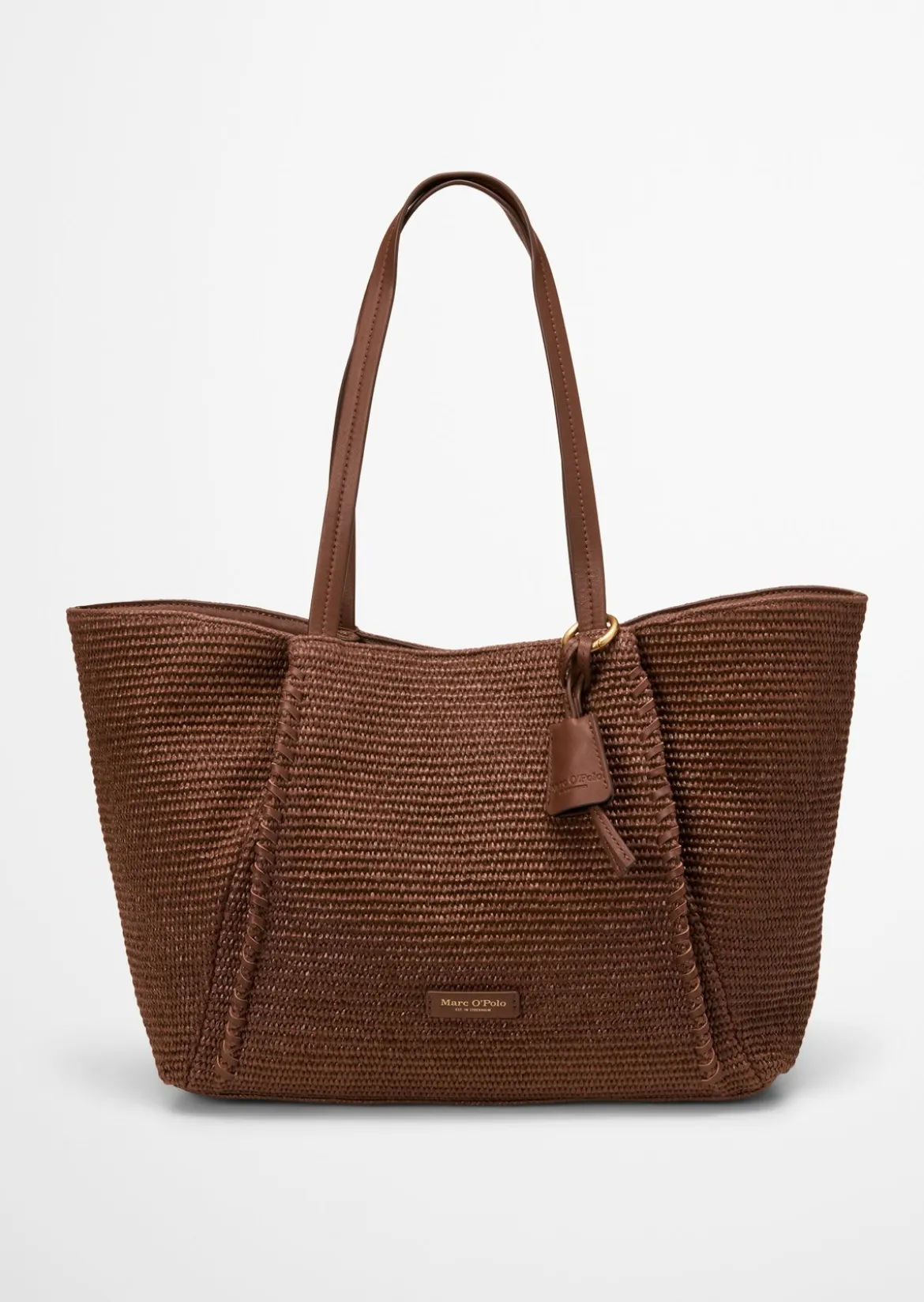 Bast-Shopper large mit edlen Echtleder-Details