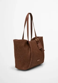 Bast-Shopper large mit edlen Echtleder-Details